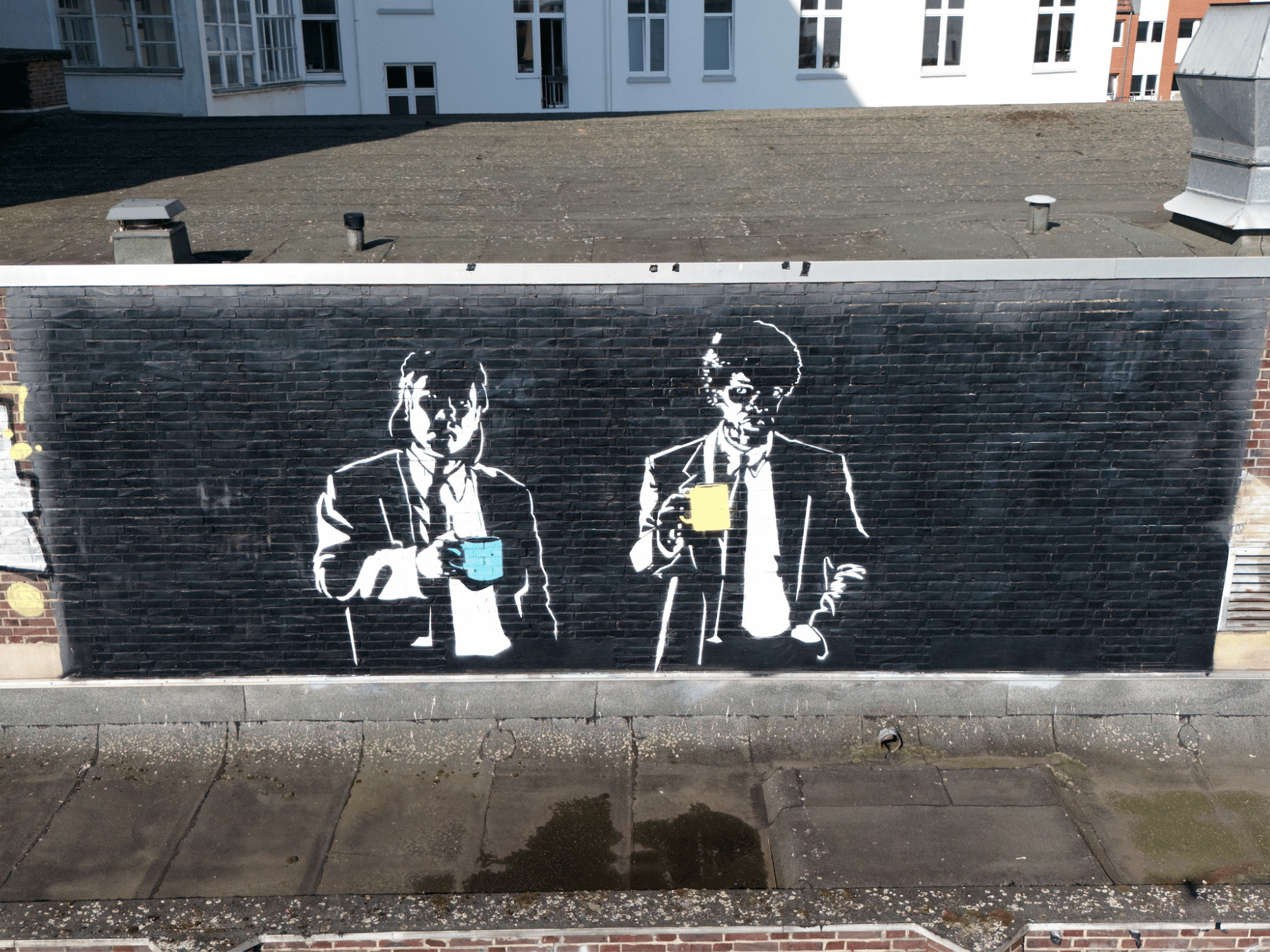 Street-Art-Wand mit buntem Graffiti in Linden, Hannover