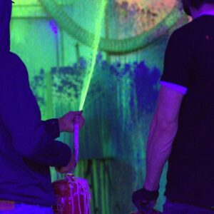 Neon Actionpainting - Splash with Paint